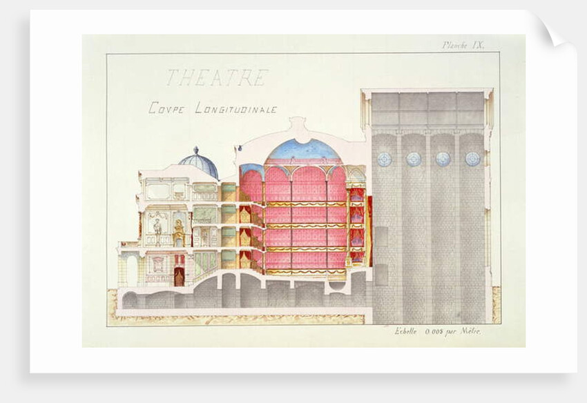 Cross section of a Theatre by H. Monnot