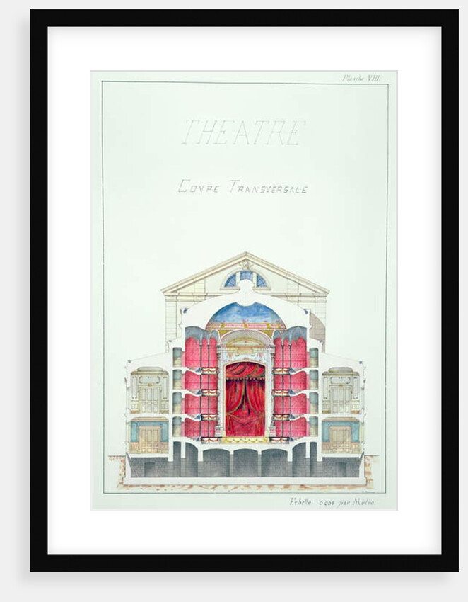 Cross Section of a Theatre by H. Monnot