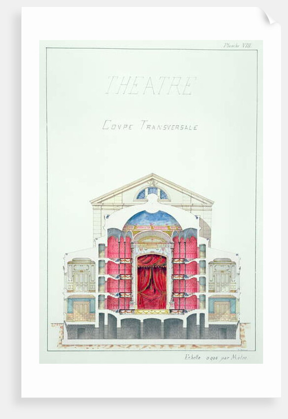 Cross Section of a Theatre by H. Monnot