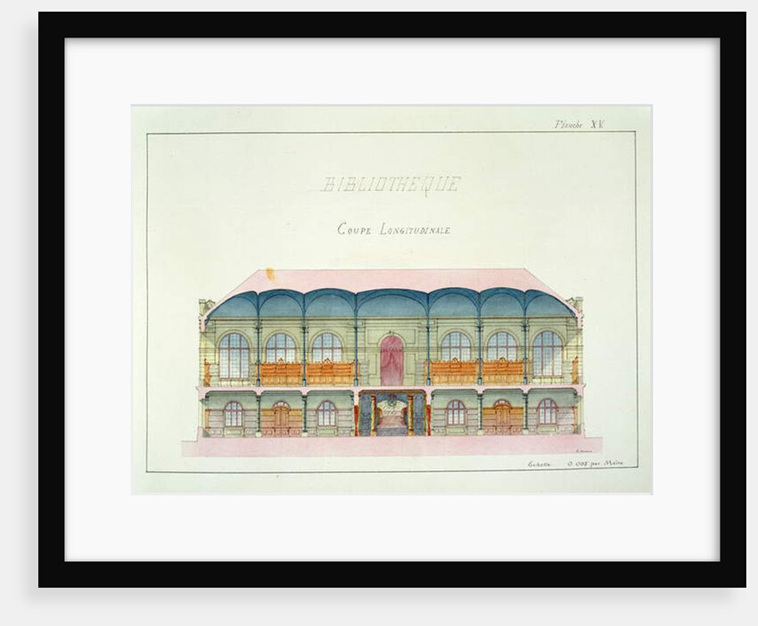 Cross section of a Library by H. Monnot