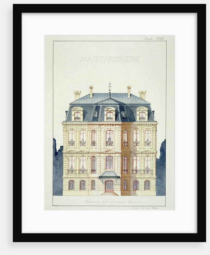 Front elevation of a house for the Bourgeoisie by H. Monnot