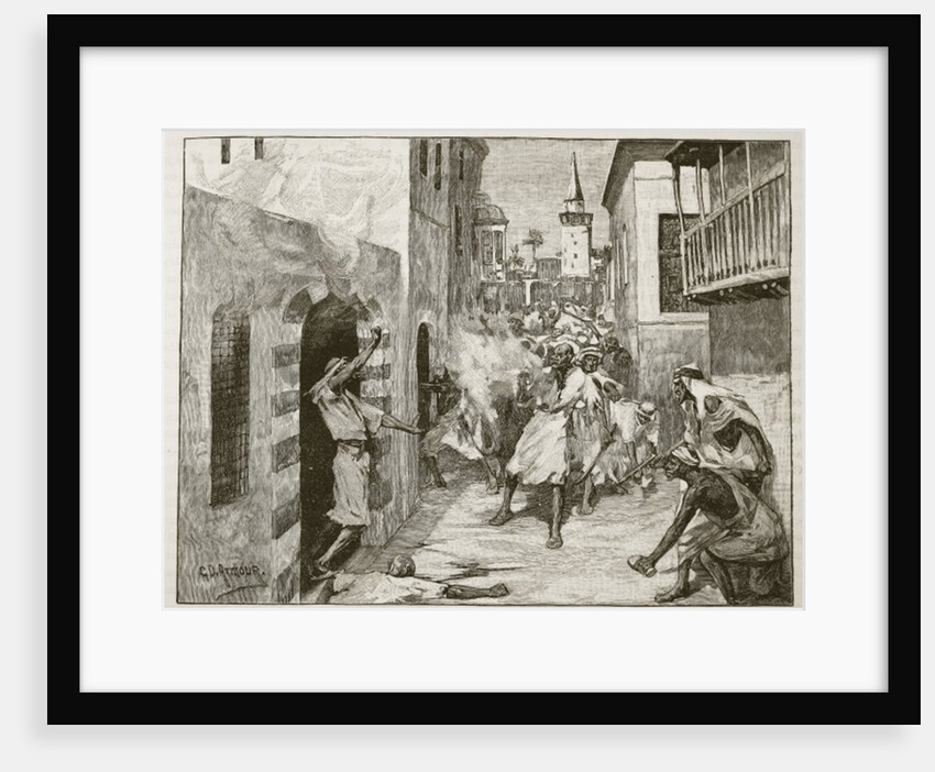 Demonstration against the Christians at Damascus by George Denholm Armour