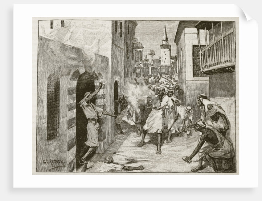 Demonstration against the Christians at Damascus by George Denholm Armour