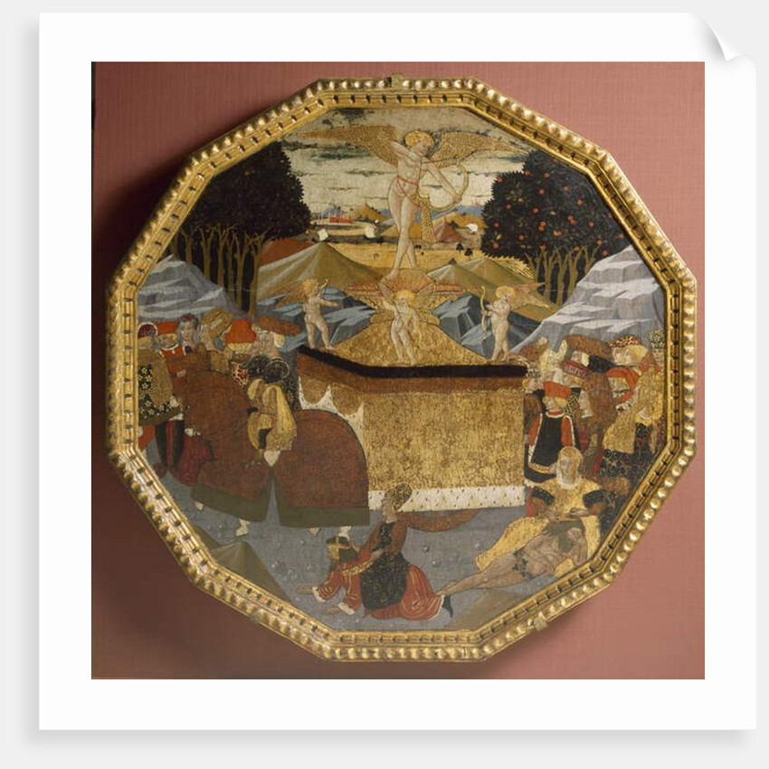 Birth Tray: The Triumph of Love, c.1450 by Master of the Cassoni