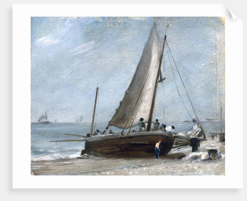 Brighton Beach with Fishing Boats and Crew by John Constable