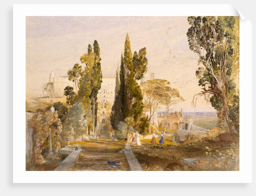 The Villa d'Este, Tivoli, 1837 by Samuel Palmer