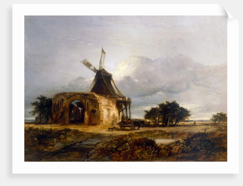 St Benet's Abbey and Mill, Norfolk, 1833 by William James Muller