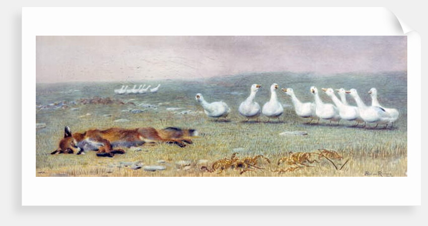 A Game of Fox and Geese, 1868 by Briton Riviere