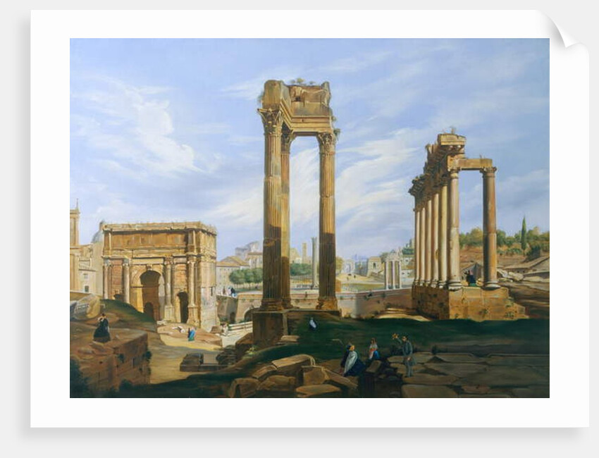 The Roman Forum by Jodocus-Sebastiaen van den Abeele
