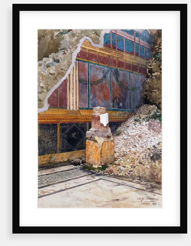 House of the Silver Wedding, damaged fresco of garlands by Luigi Bazzani