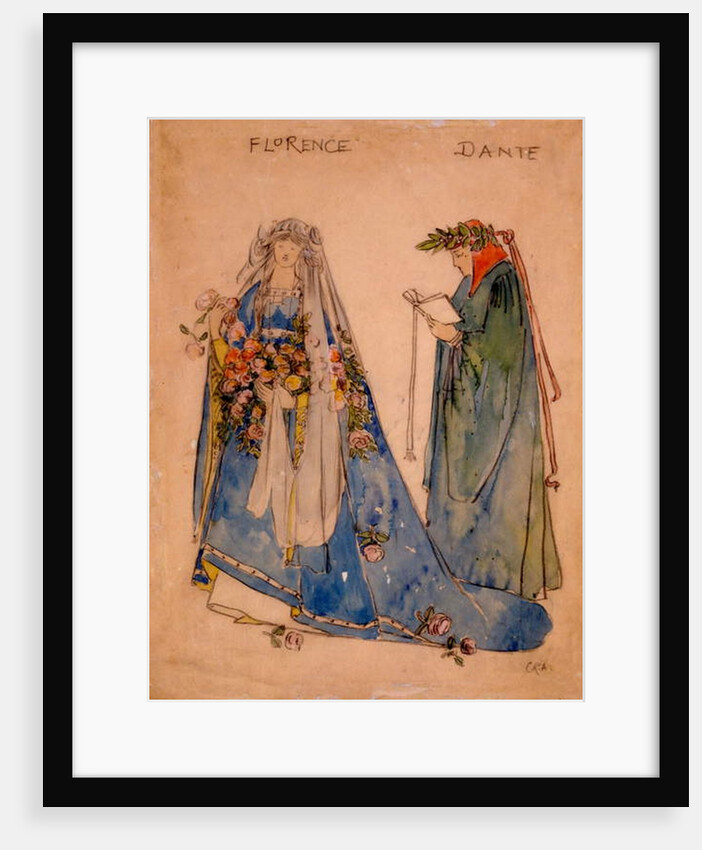 Florence and Dante, 1890s by English School