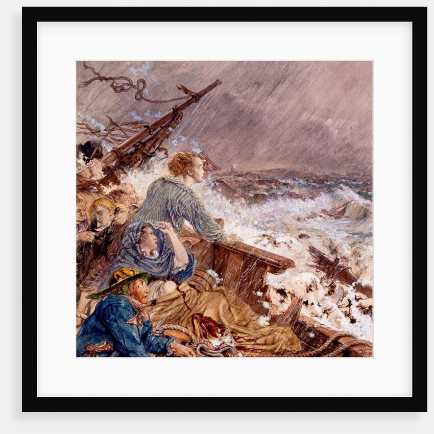 Grace Darling and her father saving the Shipwrecked Crew, Sept 7, 1838 by William Bell Scott