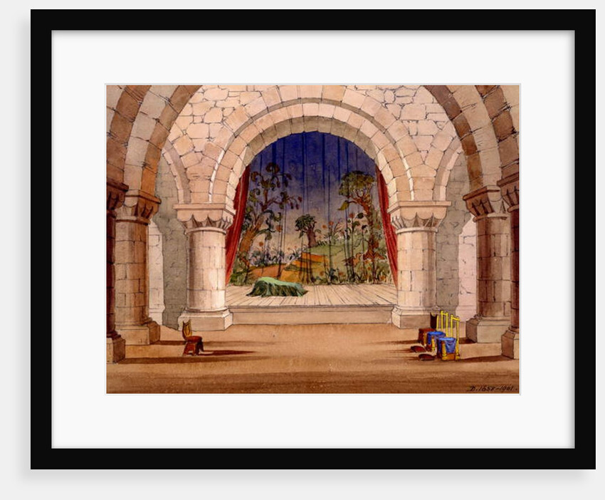 Set Design for 'Hamlet' by William Shakespeare, 1858 by English School