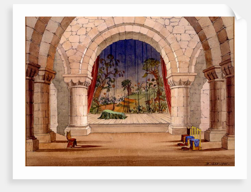 Set Design for 'Hamlet' by William Shakespeare, 1858 by English School