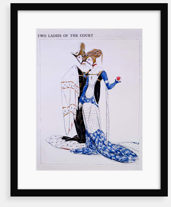 Costume Designs for Two Ladies of the Court, characters from 'St Joan' by George Bernard Shaw, c.1924 by Charles Ricketts