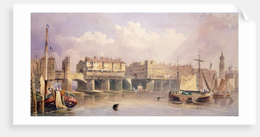 London Bridge, 1835 by George Pyne