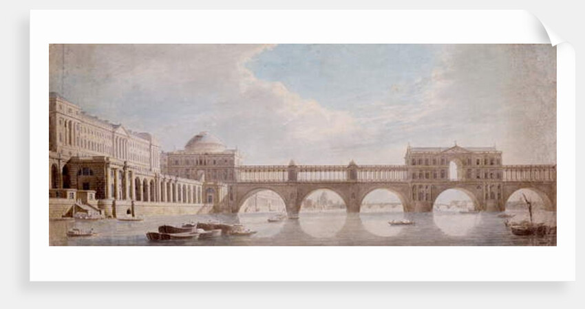 Proposed Design for a Bridge over the River Thames at Somerset House by Thomas Sandby