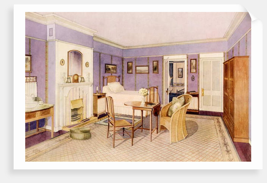 Design for the Interior of a Bedroom, early 20th century by Richard Goulburn Lovell