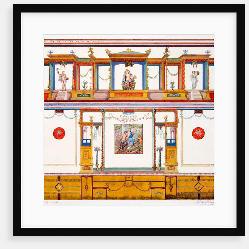 Wall decorations from the House of Aulus Vettius, Pompeii, c.36-39 AD by Luigi Bazzani