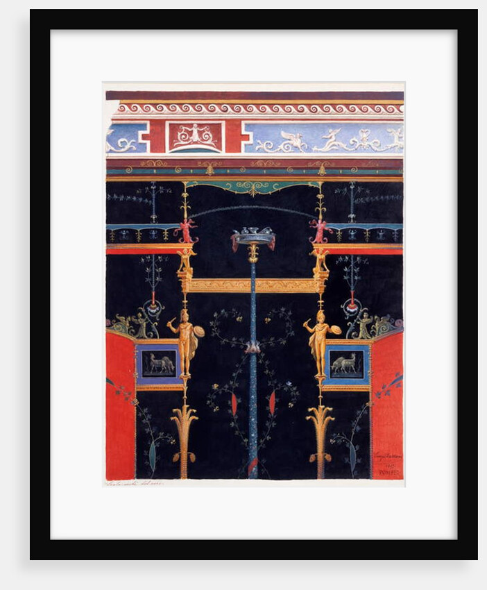 Wall decorations from the House of Aulus Vettius, Pompeii, c.36-39 AD by Luigi Bazzani