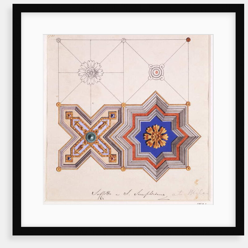 Ceiling decorations from San Simpliciano, Milan by Ludwig Gruner