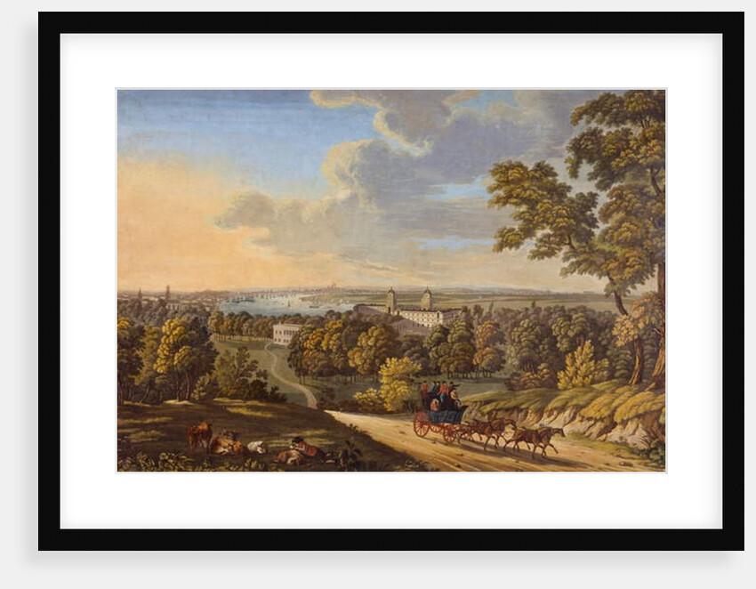 Flamstead Hill, Greenwich: The Stagecoach heading south c.1810/20 by English School