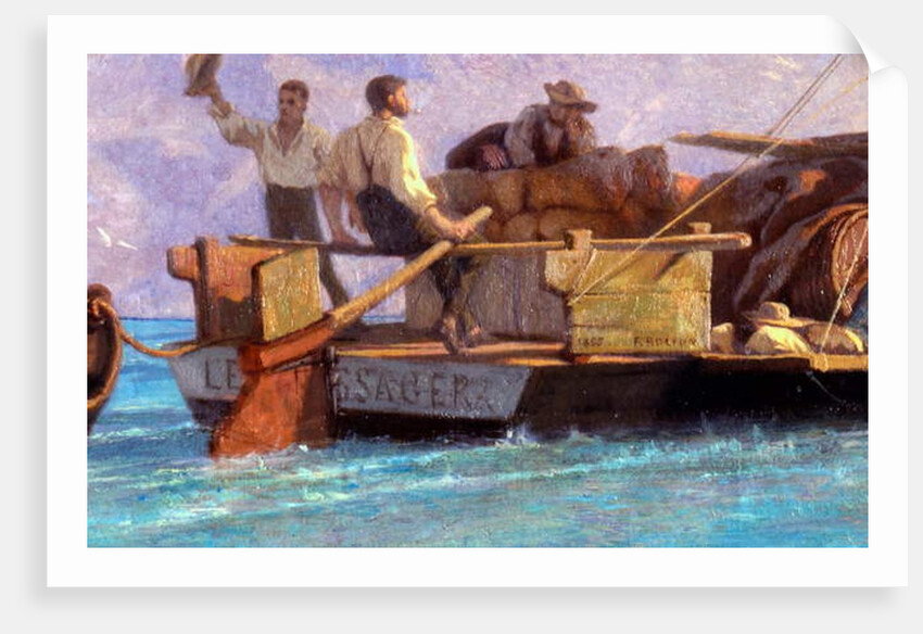 Luggage Boat on Lake Geneva, 1855 by F.L.D. Bocion