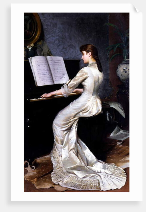 Song without Words, Piano Player, 1880 by George Hamilton Barrable
