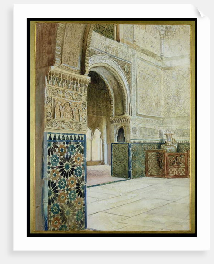 Interior of the Alhambra, Granada by French School