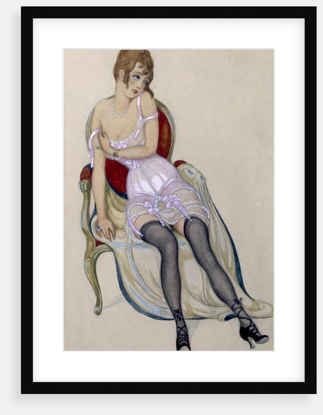 Lady in Underwear, 1917 by Gerda Marie Frederike Wegener