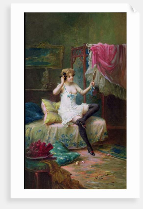 Mistress in her Boudoir by Hans Zatzka