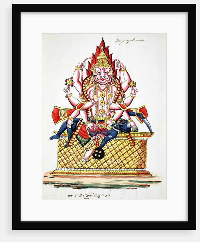 Narasimha, 4th avatar of Vishnu by Indian School