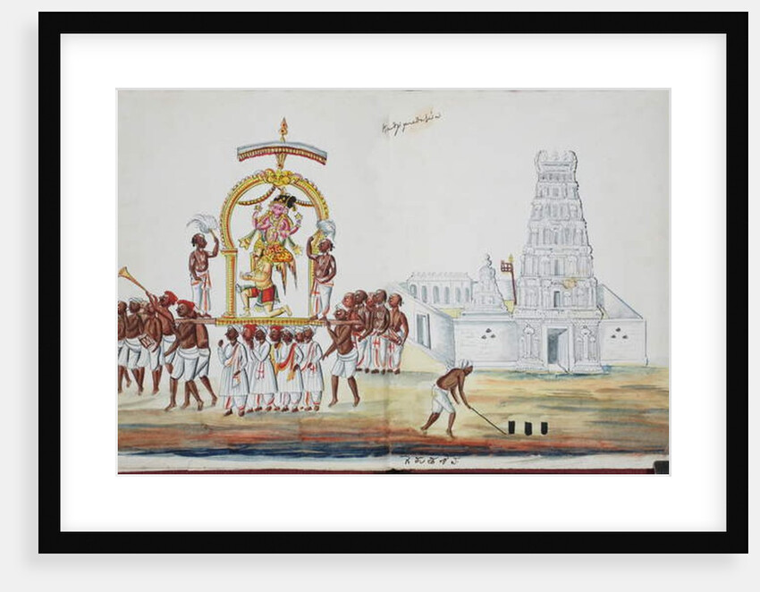 Ceremony with Saraswati being carried by Indian School