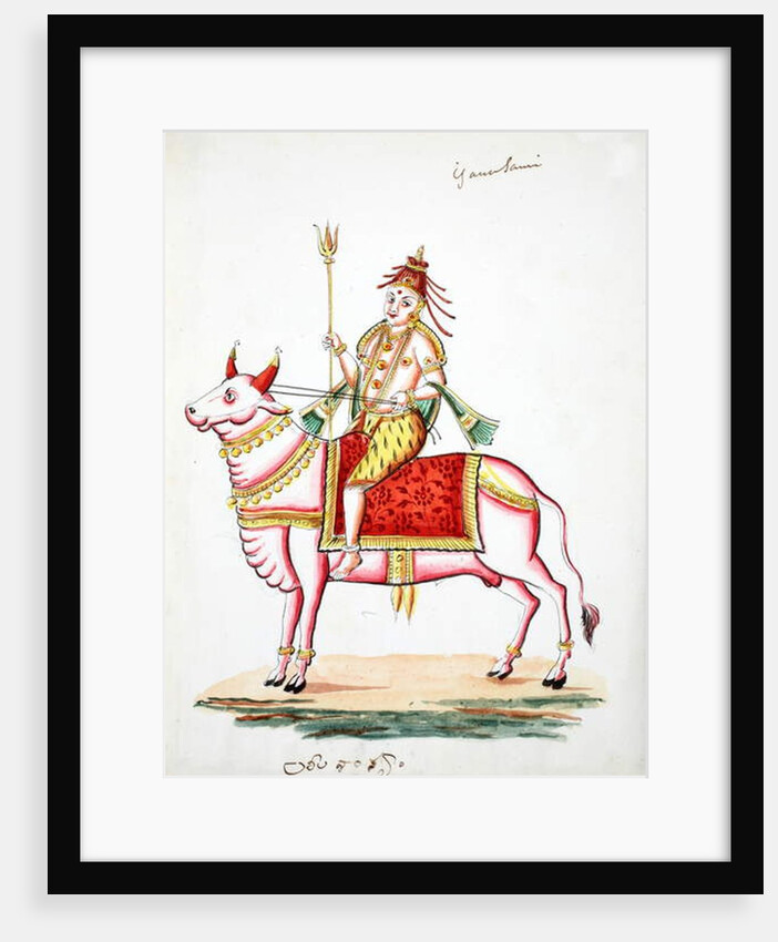 Shiva mounted on the bull, Nandi by Indian School