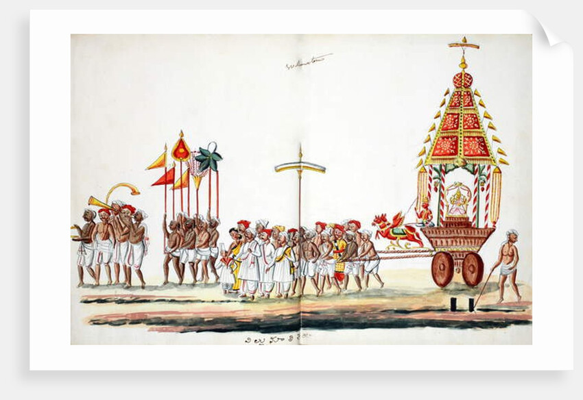 Procession with gods by Indian School