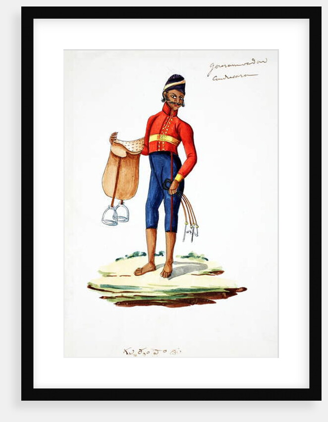 Man with saddle by Indian School