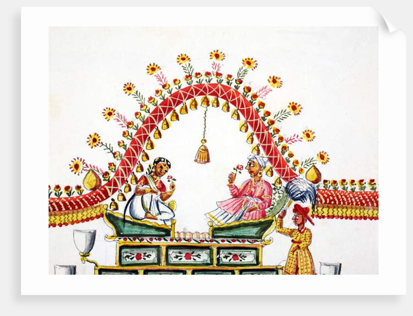 Bride and groom by Indian School