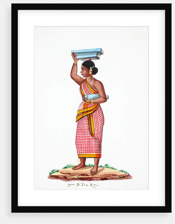 Carrying stone by Indian School