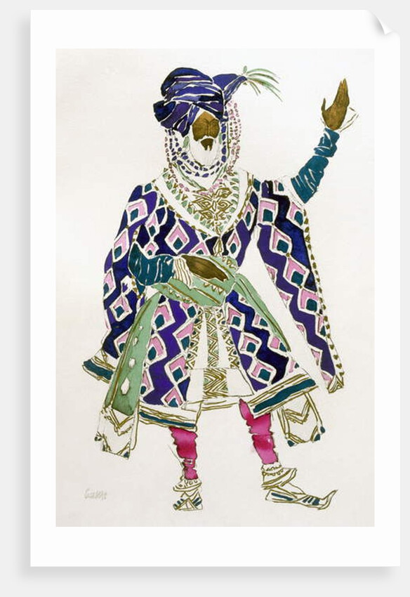 Costume Design for a Sultan by Leon Bakst