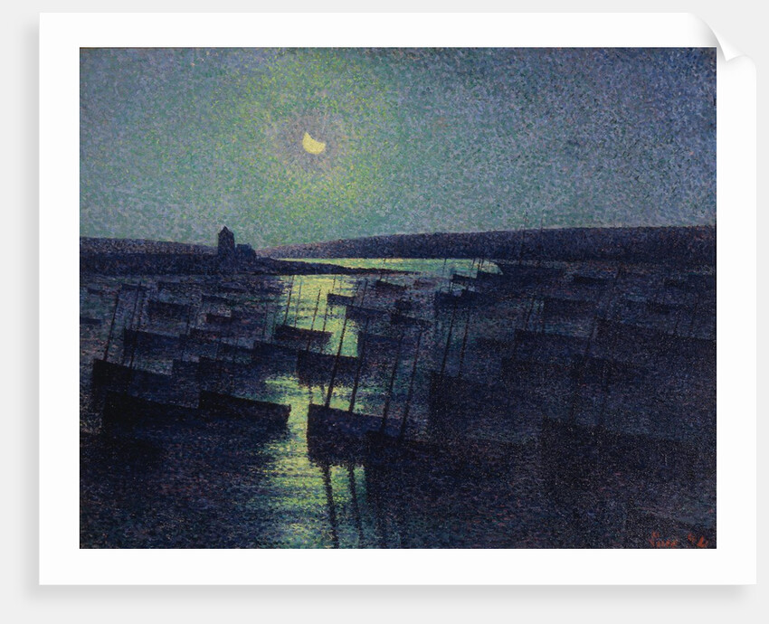 Camaret, Moonlight and Fishing Boats, 1894 by Maximilien Luce