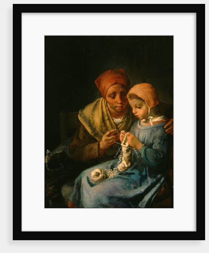The Knitting Lesson, 1869 by Jean-Francois Millet