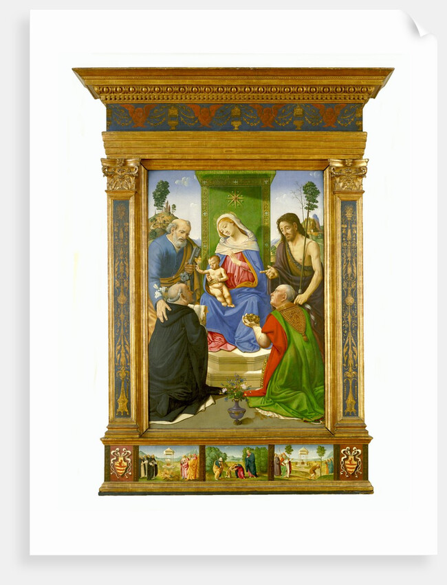 Madonna and Child Enthroned with Saints Peter, John the Baptist, Dominic and Nicholas of Bari, c.1481–85 by Piero di Cosimo
