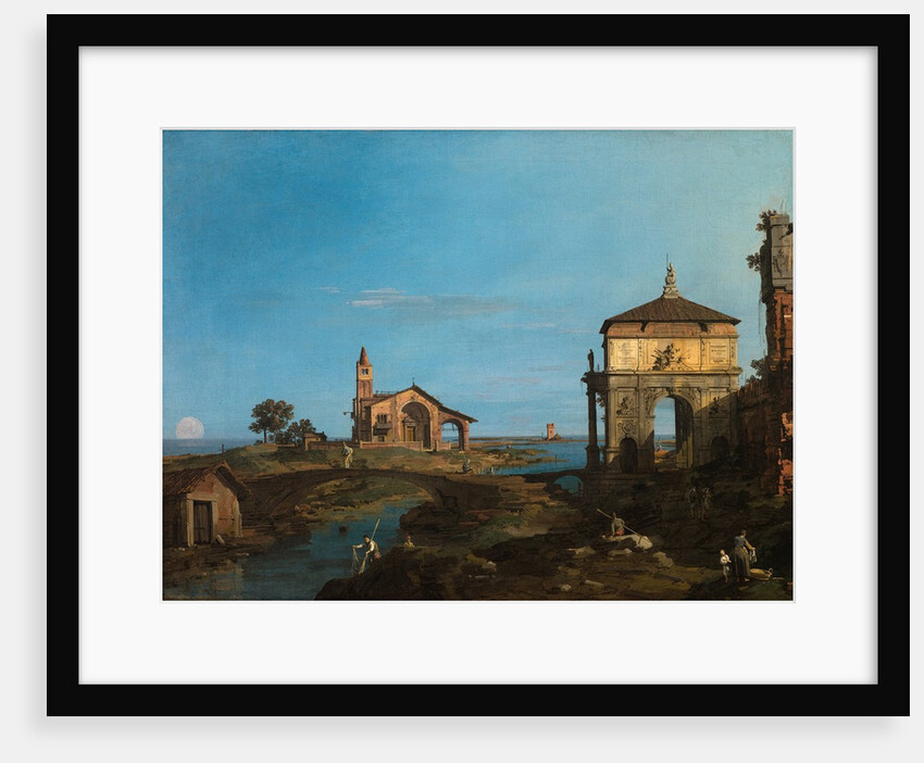 An Island in the Lagoon with a Gateway and a Church, 1743-44 by Canaletto