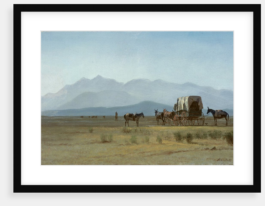 Surveyor's Wagon in the Rockies, c.1859 by Albert Bierstadt