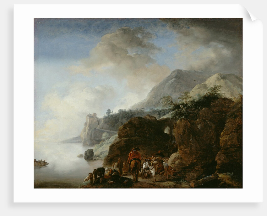 Travelers Awaiting a Ferry, 1649 by Philips Wouwermans or Wouwerman