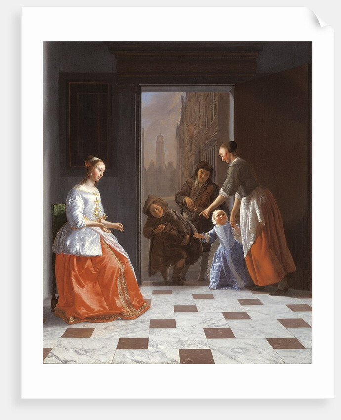 Street Musicians at the Door, 1665 by Jacob Ochtervelt