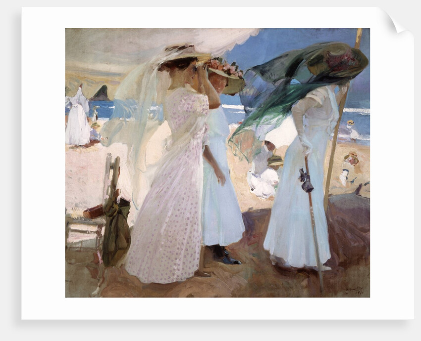 Under the Awning, Zarauz, 1910 by Joaquin Sorolla y Bastida