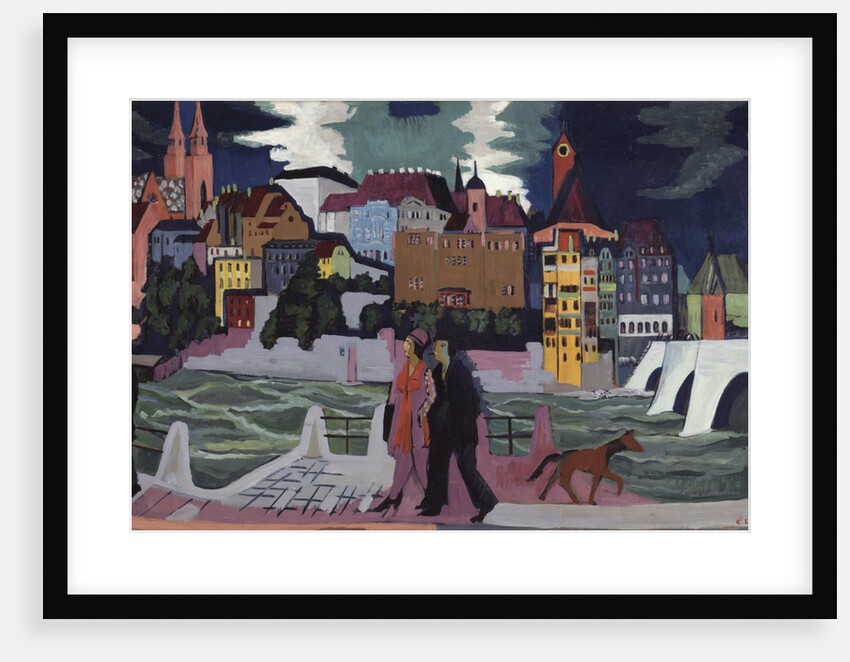 View of Basel and the Rhine, 1927-28 by Ernst Ludwig Kirchner