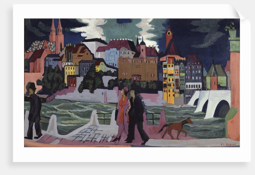 View of Basel and the Rhine, 1927-28 by Ernst Ludwig Kirchner