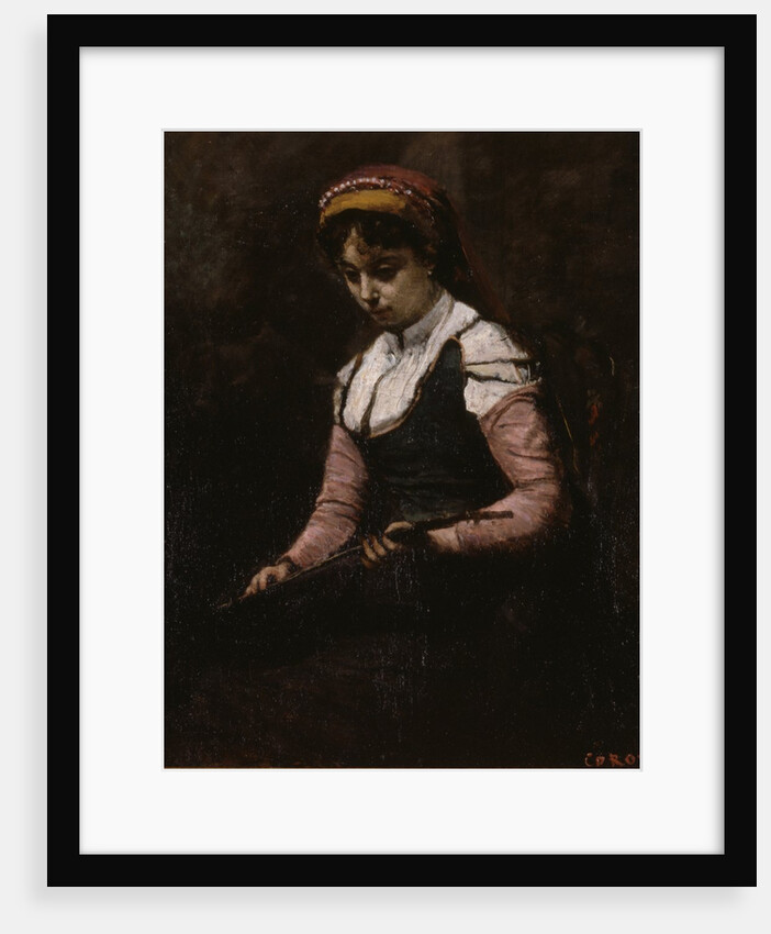 Girl with Mandolin, 1860-65 by Jean Baptiste Camille Corot